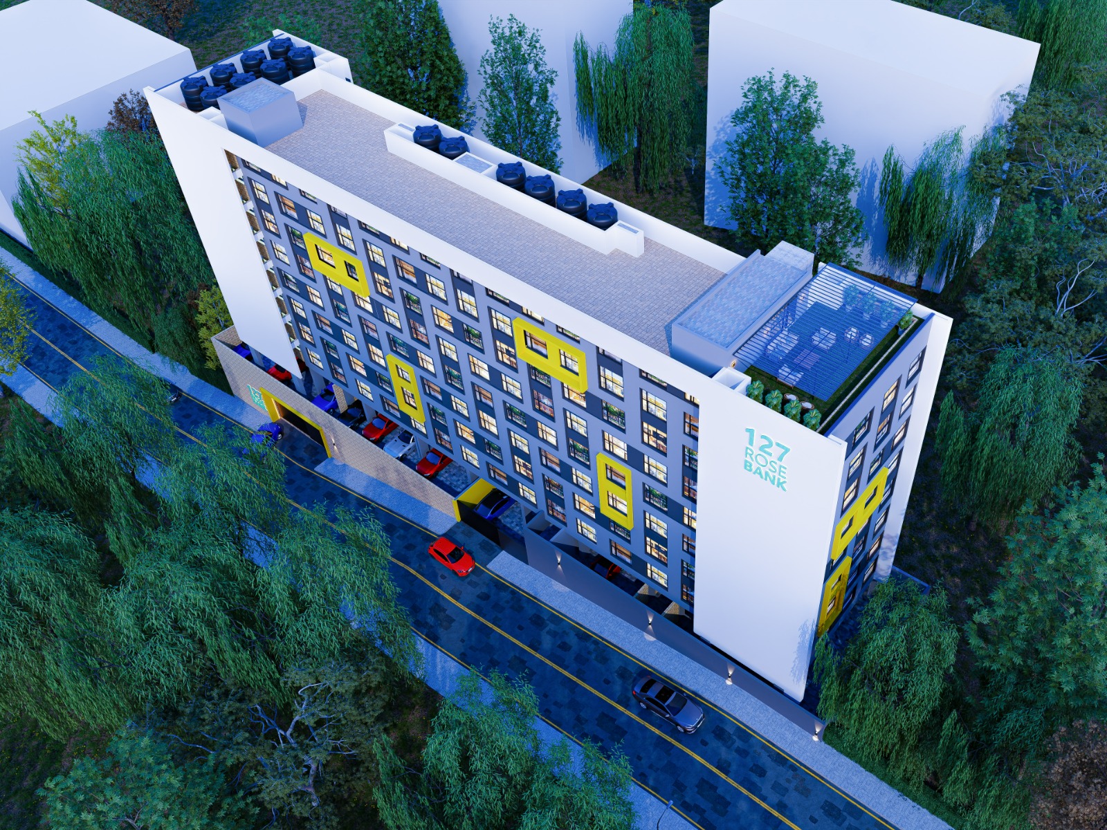 127 RoseBank rear elevation render